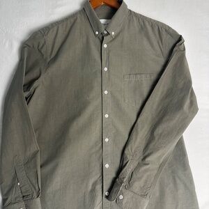 Steven Alan army green mens shirt